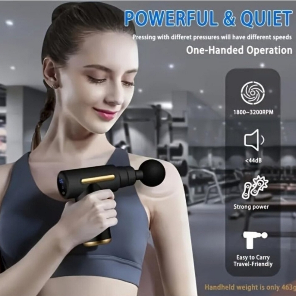 Massage Gun~ Deep Tissue Portable Massage Gun with Attachments~NEW - Picture 4 of 11